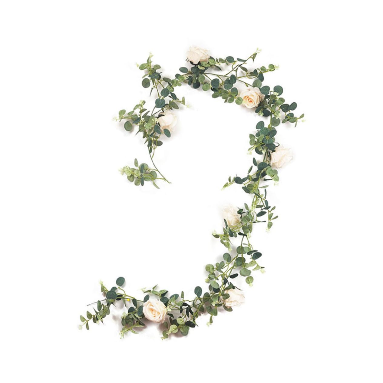 Cabilock 3stücke Künstliche Rattan Girlande Mit Rosen Dekoration Für Hochzeiten Partys Und Wohnräume Hängende Blumen Für Türen Und Spiegel Umweltfreundliches Material Leicht Zu