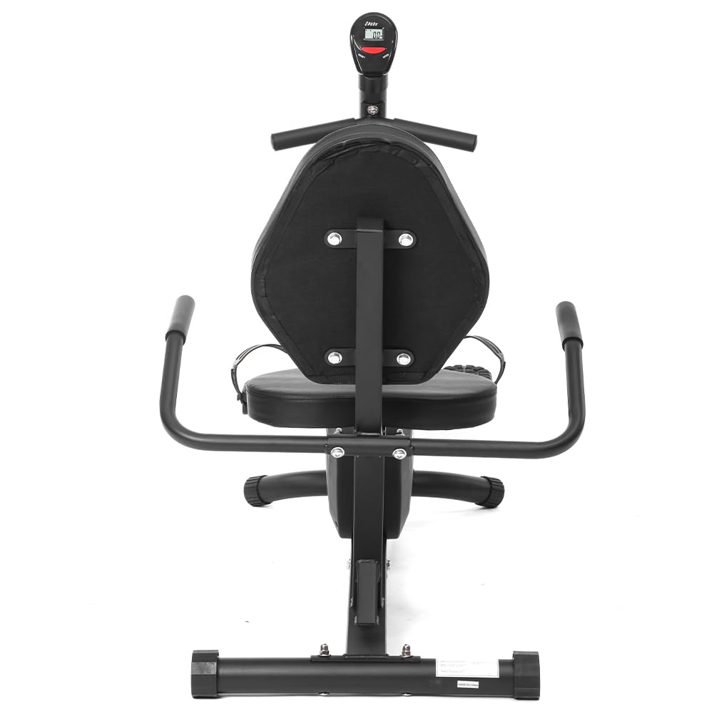 BAKAJI Cyclette Orizzontale da Casa con Schienale e Seduta Ergonomica per Esercizi Fitness, Bici da Seduta per Home Gym Palestra Allenamento Cardio, Bicicletta per Esercizi con 8 Livelli di Resistenza