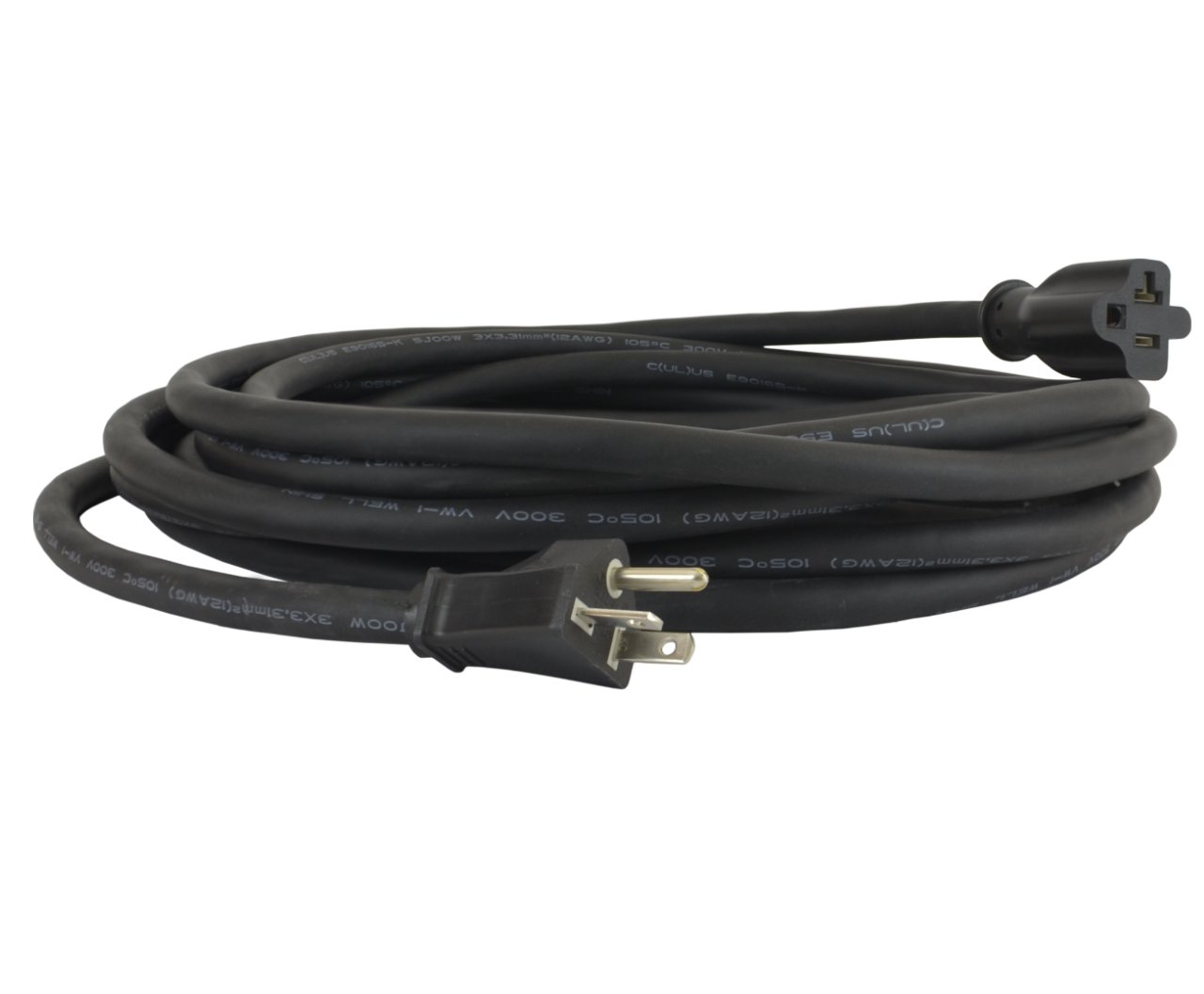 Conntek NEMA 5-20 20-Amp T-Blade SJOOW 12/3 Anti-Weather, Oils, Acids and Chemicals Rubber Extension Cord