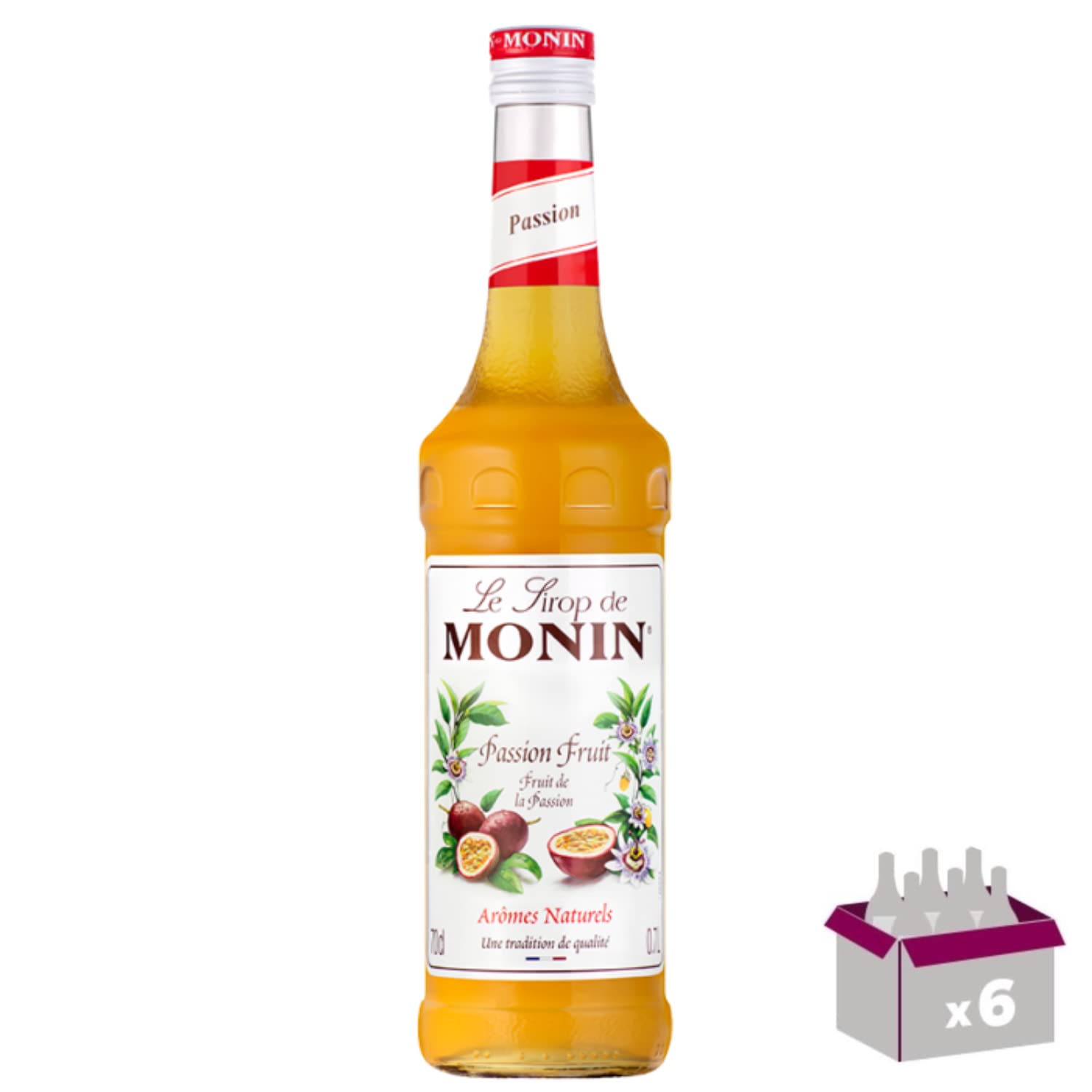 Lot de 6 Sirop - Fruit de la passion - 70cL