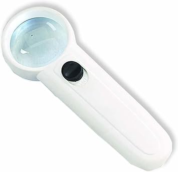 6X Hand-Held Magnifier with Dual LED Lights | 37mm Lens | Ergonomic Grip | Portable Design | Ideal for Coin, Stamp Collecting, and Precision Work