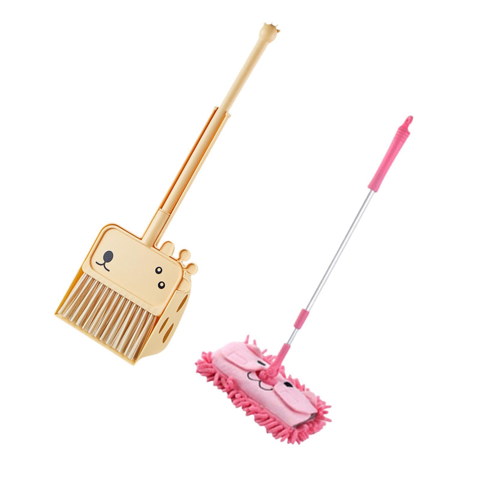Set di 3 Mini Paletta per Il Gioco di Ruolo, Ideale per Lo Sviluppo delle Abilità di Pulizia nei Bambini dai 3 Ai 6 Anni, Rosa