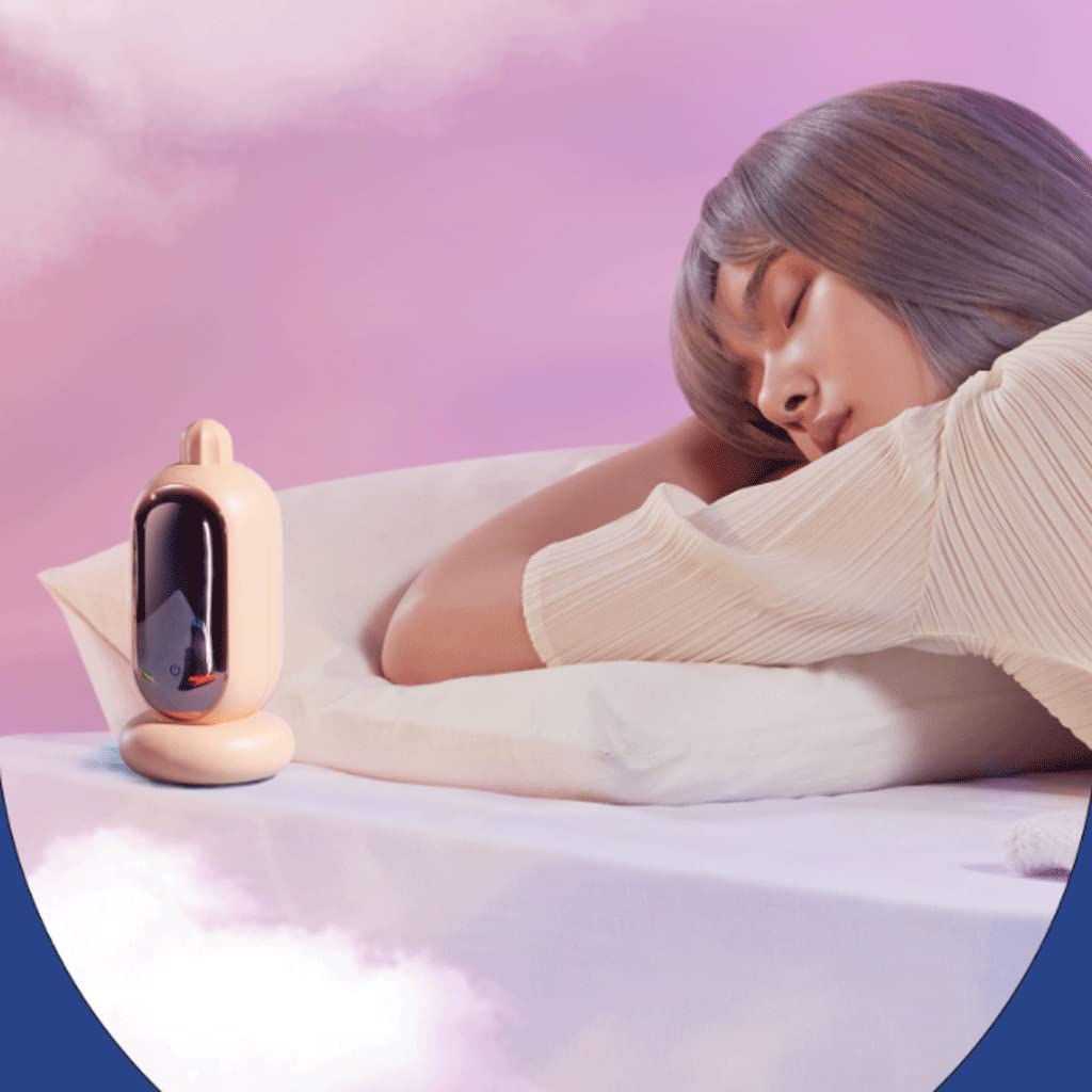 Habiba Humidificador Difusor de Aceite Esencial por ultrasonido con Base, Mini humidificador portátil de 15 ml con temporización táctil, Apagado automático sin Agua, Ayuda para Dormir Silencioso