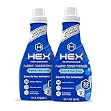 HEX Performance Fabric Conditioner, Fresh & Clean, 64 Load (Pack of 2) - Safe for Activewear, Eco-Fr