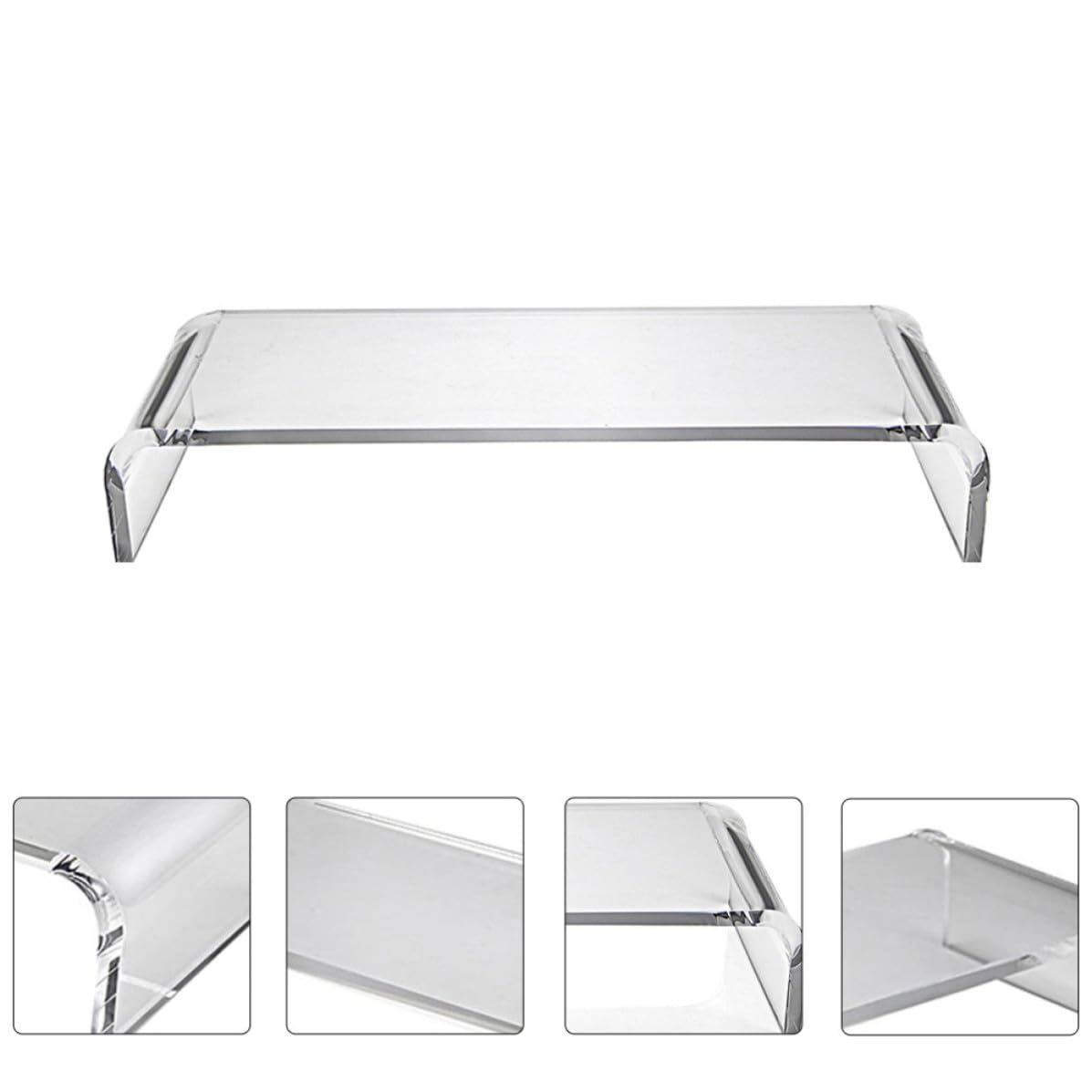 Kisangel Soporte de Acrílico Blanco para Monitor de Escritorio y Portátil