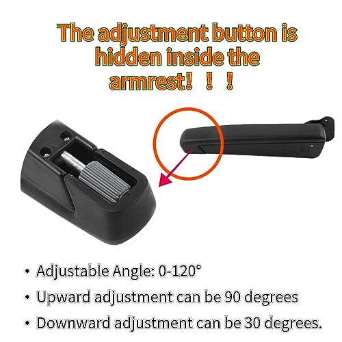 Image of KIMISS Seat Handle, Car Seat Armrest Pivoting Adjustable 0‑120 Shock Absorption Universal Replacement for Iveco (Right)