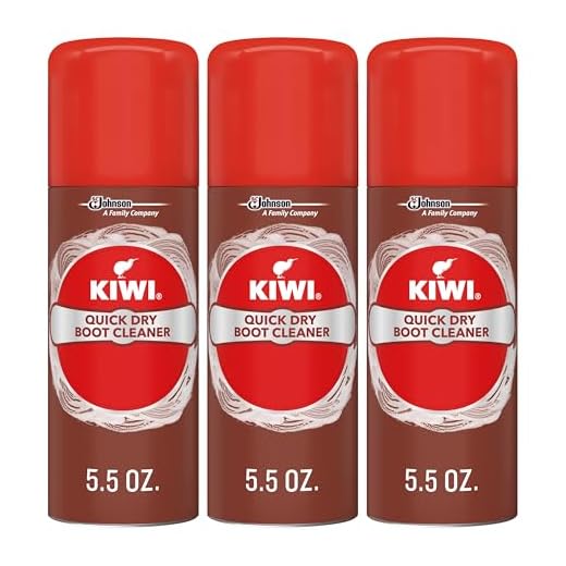 KIWI Quick Dry Boot Cleaner, Use for Dirt on Outdoor Shoes, Boots and More, Spray Bottle, 5.5 Oz, Pack of 3