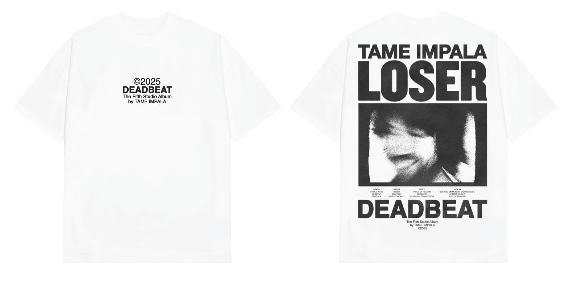 Tame Impala Unisex Adult Official Merch Loser T-Shirt, White