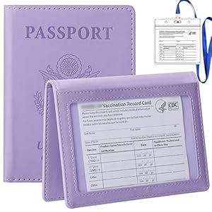 TIGARI Passport Holder Travel Bag, Passport and Vaccine Card Holder Combo, Slim Travel Accessories Passport Wallet for…
