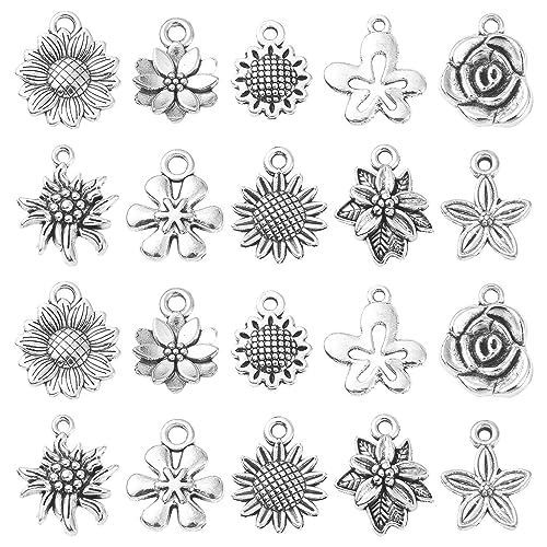Molteplici applicazioni: ciondolo in argento tibetano con girasole, squisito, moderno, creativo, pieno di significati speciali, è un accessorio molto utile. Può essere utilizzato in tutti i tipi di arredamento. Perfetto per lavori artigianali, tiretti con cerniera, orecchini, collana, bracciale, portachiavi, catena per maglioni, cavigliere, accessori per la decorazione del telefono cellulare, ecc. La scelta migliore per creare gioielli da soli.