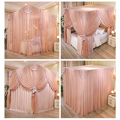 Cortina de cama mosquitera decorativa para cama de 2 metros queen 8