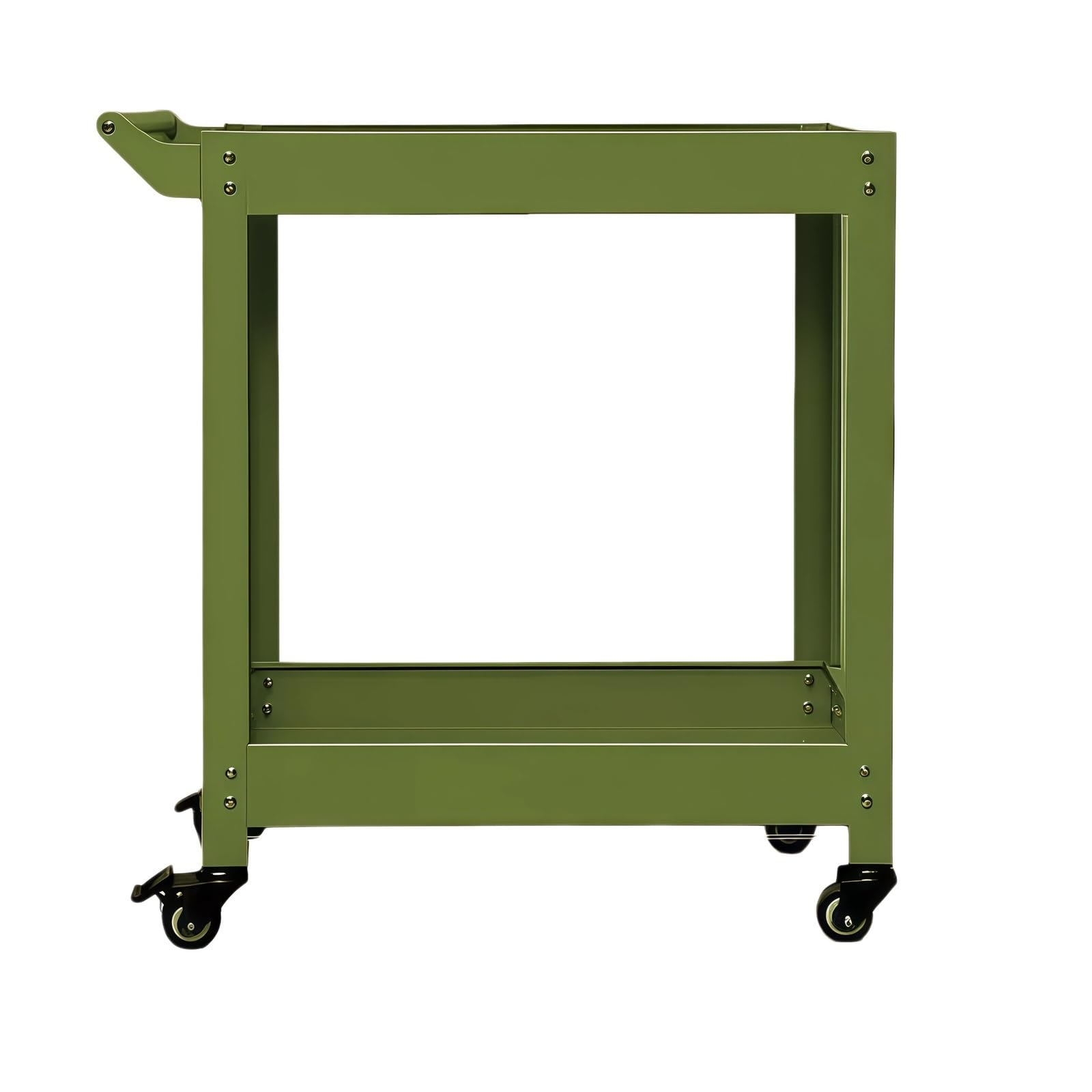 Ljhfg63kuyt Green Multi-Purpose Rolling Storage Cart With Wheels Plant And Snack Organizer Shelf For Home(Green)