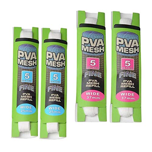 LEIPUPA 4 PCS 5m 25mm 37mm PVA Solúvel em água para Isca de Pesca Bolsa de Rede para Acessórios