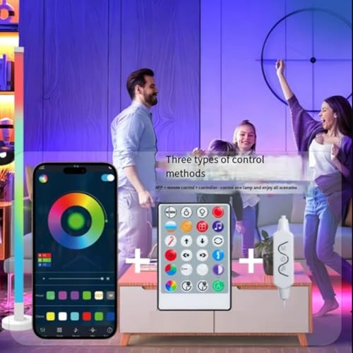 Lámpara de pie de esquina multicolor para personalizar tu iluminación 6