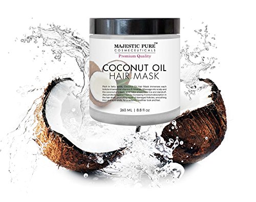 Majestic-Pure-Coconut-Oil-Hair-Mask-Offers-Natural-Hair-Care-Treatment-Hydrating-Restorative-Mask-Restores-Shine-Nourishes-Scalp-Provides-Deep-Conditioning-for-Dry-Damaged-Hair-88-fl-oz MAJESTIC PURE Coconut Oil Hair Mask, Offers Natural Hair Care Treatment, Hydrating & Restorative Mask Restores Shine, Nourishes Scalp & Provides Deep Conditioning for Dry & Damaged Hair, 8.8 fl oz