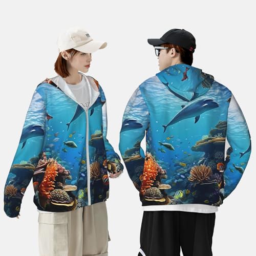 Chaqueta de protección solar con capucha unisex miniatura 2