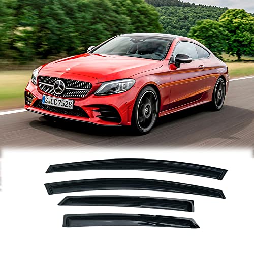Deebior MB44 Automotive | Deflecteurs d'air Déflecteurs de Vent Compatible avec Mercedes-Benz C-Class C43 C63 AMG S C63 C180 C200 C250 C300 C450 C350e W205 2015-2020 4 pièces …