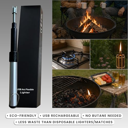 Encendedor eléctrico recargable con cuello 360° flexible miniatura 5