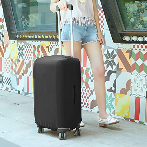 Luggage Cover Elastic Suitcase Protector Dustproof Anti-Scratch Luggage Baggage Sleeve for Outdoor Traveling Camping Hiking(L-Black)2