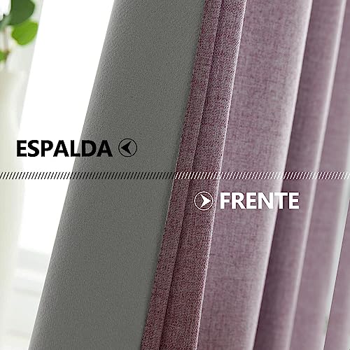 Cortinas blackout rosa Marca NANWEI (3)