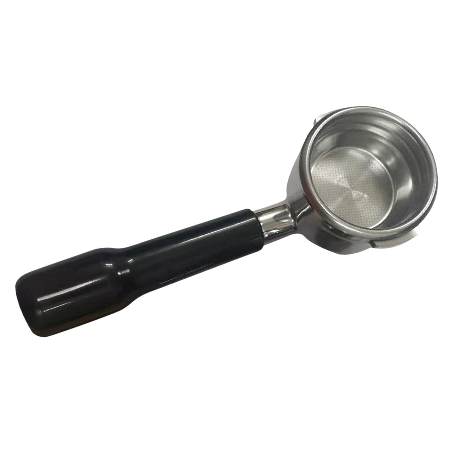 Gralara Portafiltro Sin Fondo de 58mm con Tamper de Aleación Y Acero Inoxidable para Cafetera Espresso con Superficie de Presión Circular Adecuado para