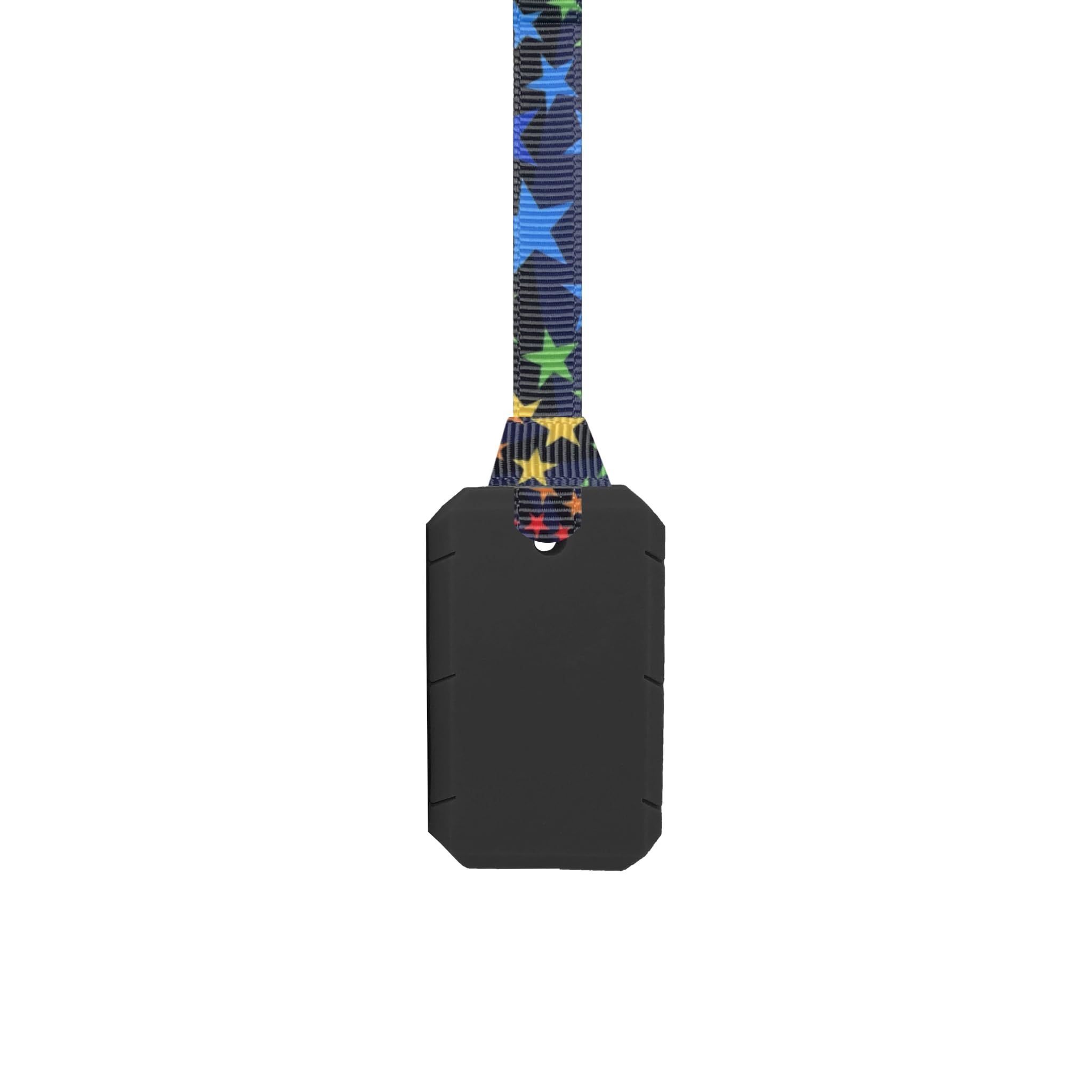 Taggles Chew Necklace - Discreet Adult/Teen Jewellery - Autism ADHD Stimming/Anxiety Aid - Black with Lanyard/Cord (6 Designs Available) (Black Stars, 70cm Lanyard)
