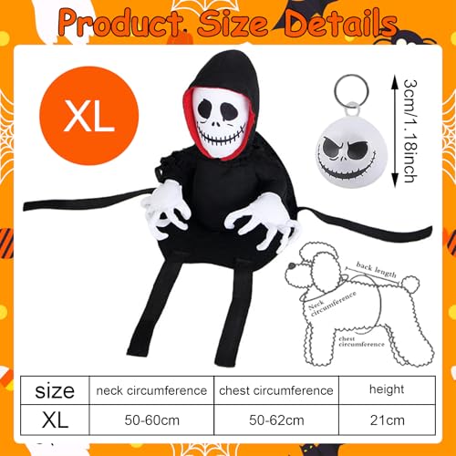 MILIAFLICK Halloween Kostüm für Hunde - Großer Hund Halloween Kostüm Hundekostüm