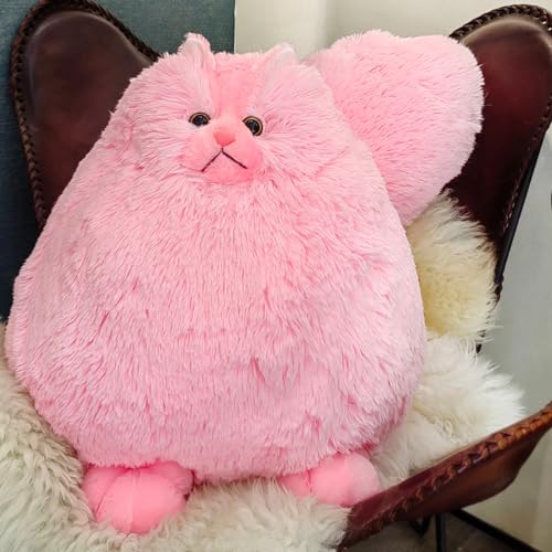 Image of Winsterch Fluffy Giant Cat Stuffed Animal,20 inches Large Cat Stuffed Toys,Birthday for Girls Kids Girlfriend Mother Women,Big Cute Pink Plush Stuffed Animal Plush Toy