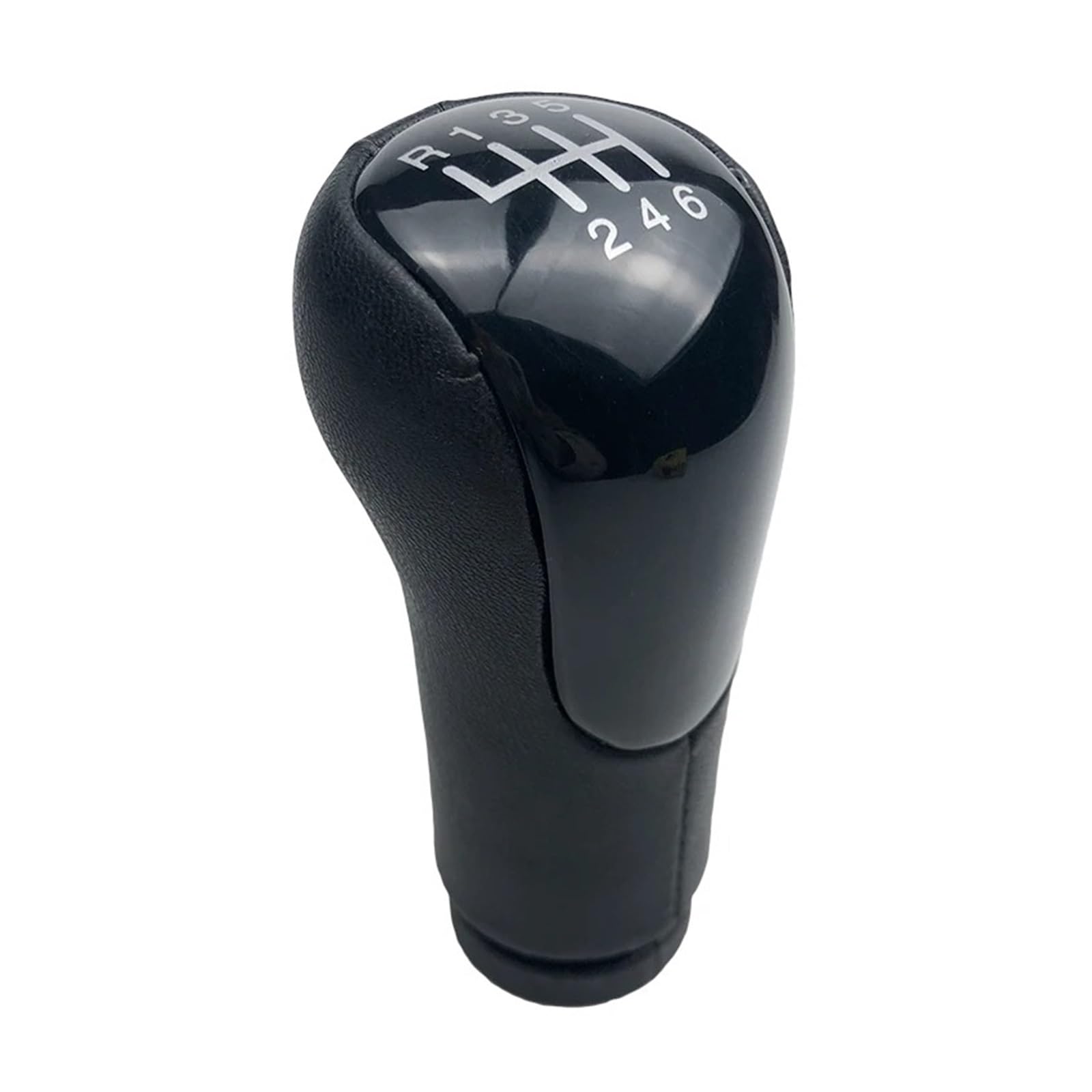 VAVGKDKPZB Shifter Lever Handle for Fiesta Fusion Transit for Connect 2002-2008 Gear Shift Knob Shifter Gaiter(6 Speed Black)