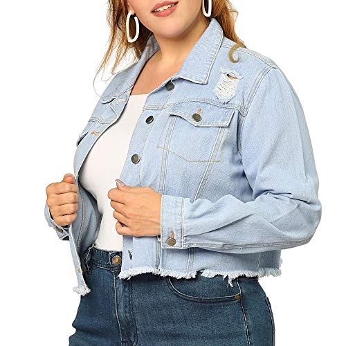 Agnes Orinda Women's Plus Size Denim Jackets...