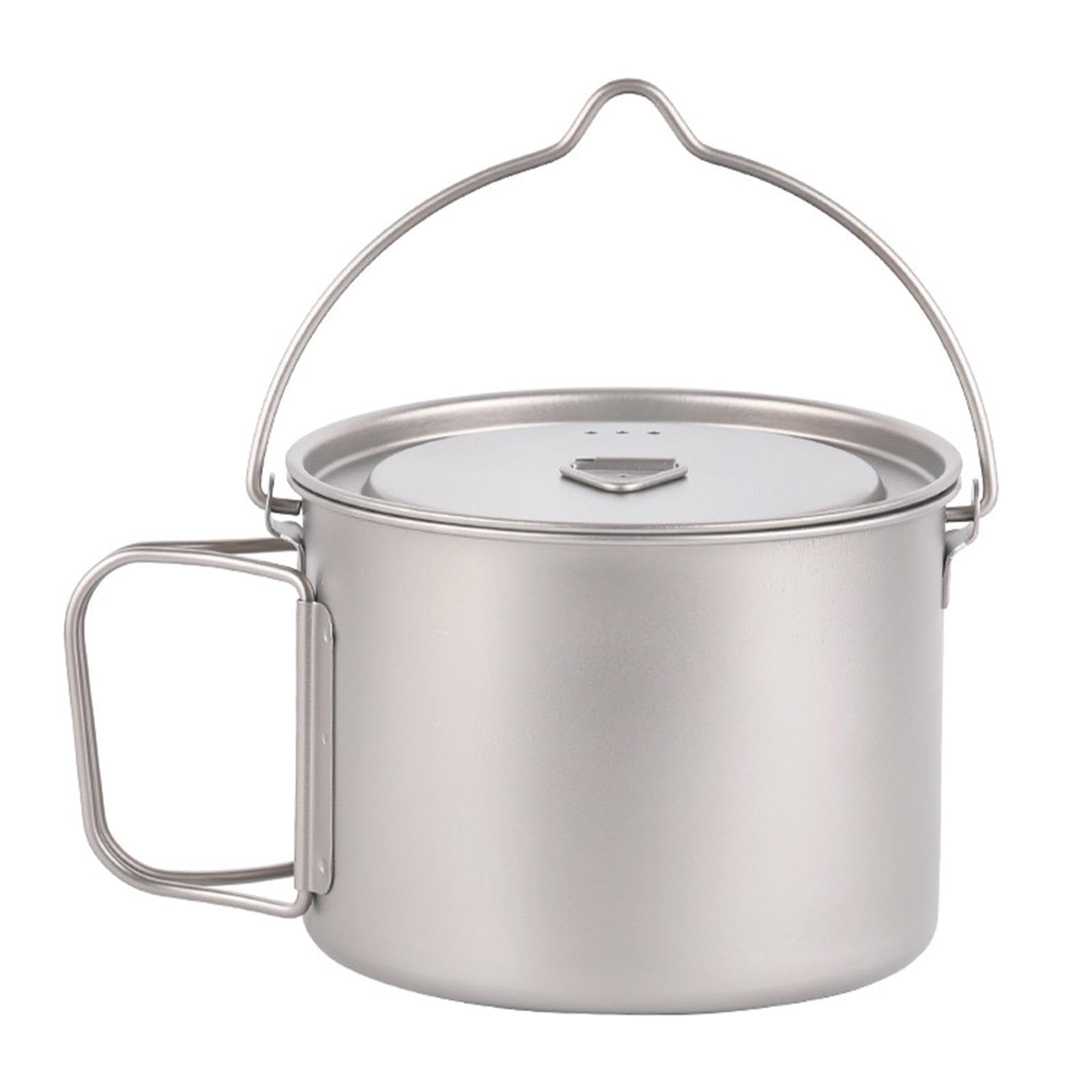 Mug en Titane pour l'extérieur : Polyvalent et léger, Indispensable pour Boire Lors de randonnées, de Camping de Pique-niques en Famille au Parc. Casserole Titane