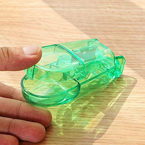 Easyeeasy Draagbare Mini Plastic Medicijn Pil Compartiment Opbergdoos Tablet Snijder Handige Doorzichtige Opbergdoos Pil… - Image 6