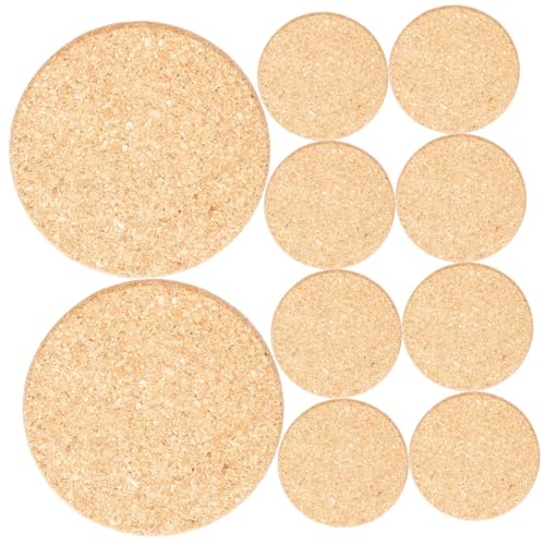 TOYANDONA 10pezzi Sottobicchieri in Sughero per Piante Tappetini Rotondi Antiscivolo Cuscini Idrorepellenti per Vasi da da e