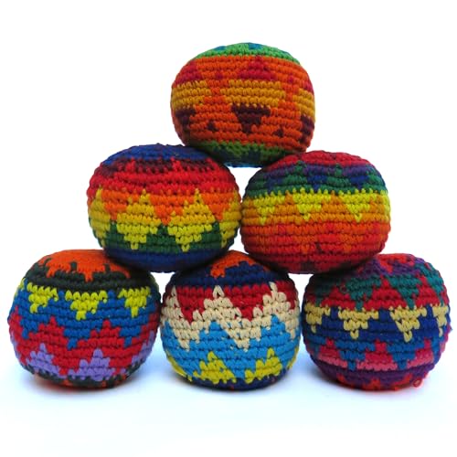 Hacky Sack, Sacos de Punto, Pelotas de Malabares, Sacos Haki, Bolas de Patada (Juego de 6)
