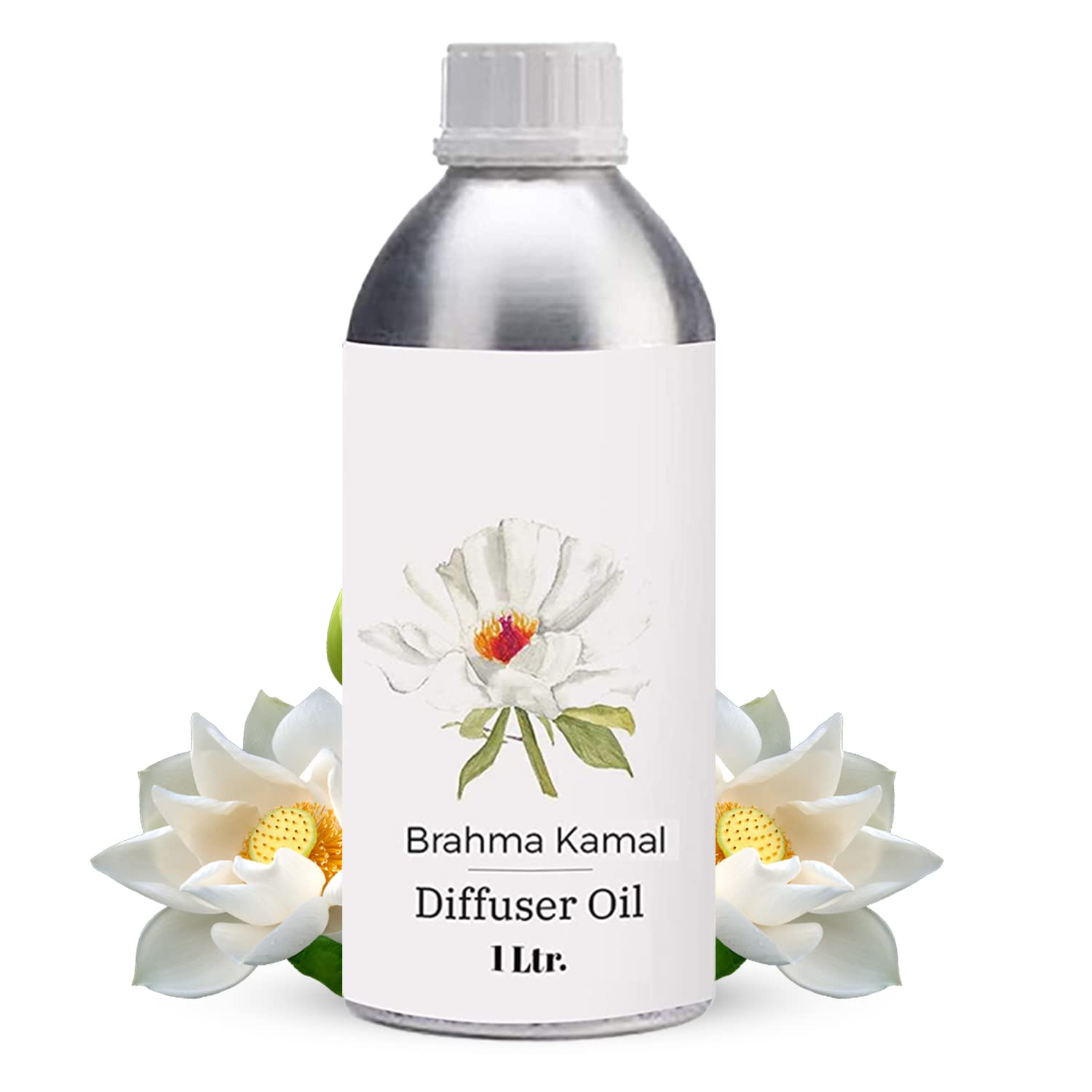 Sage Apothecary Brahma Kamal Diffuser Oil For Relax Calm Mood, Natural Homely Fragrance, Anxiety Free Sleep & Pure Aromatherapy- 1L