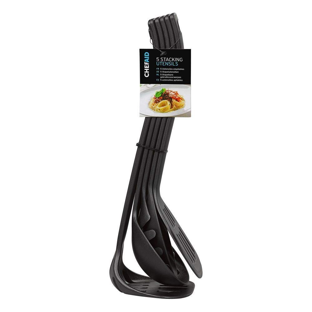 Multi-Colour Chef Aid Set 5 Cooking Utensils