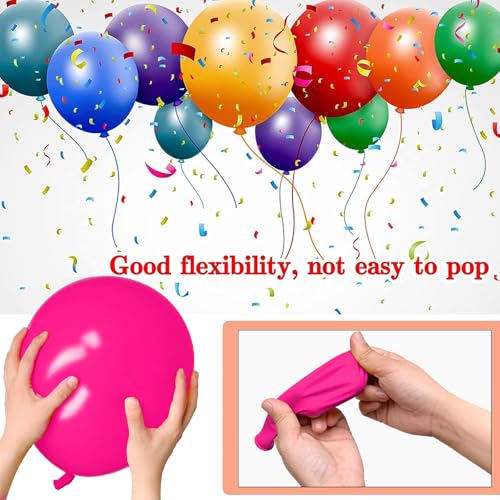 Image of 68Pcs Pink Balloons Kit 12 Inch Metallic Pink Balloon, Pink Confetti Balloon and Baby Pink Party Balloons with Ribbons for Birthday, Wedding, Baby Shower, Graduation Decorations.