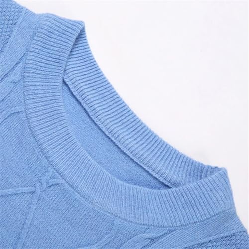 Solid Color Casual Simple Classic Round Neck Slim Texture Men's Bottoming Sweater3