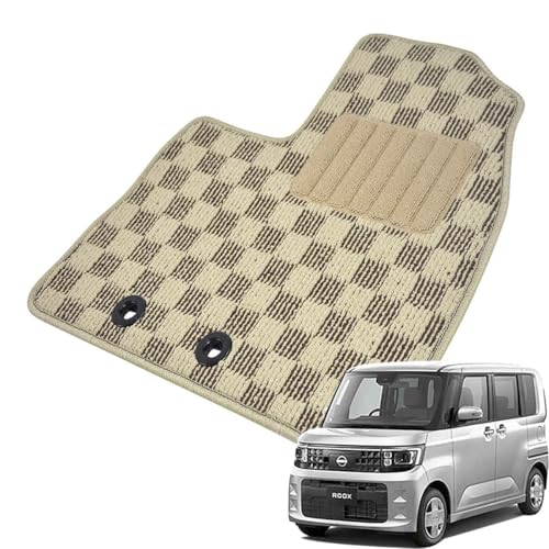 Kemmel 日産 新型ルークス BB系 令和7年10月〜 2WD 寒冷地仕様 専用 フロアマット カーマット ボックス生地/ベージュ (全席セット/刺繍ロゴなし)