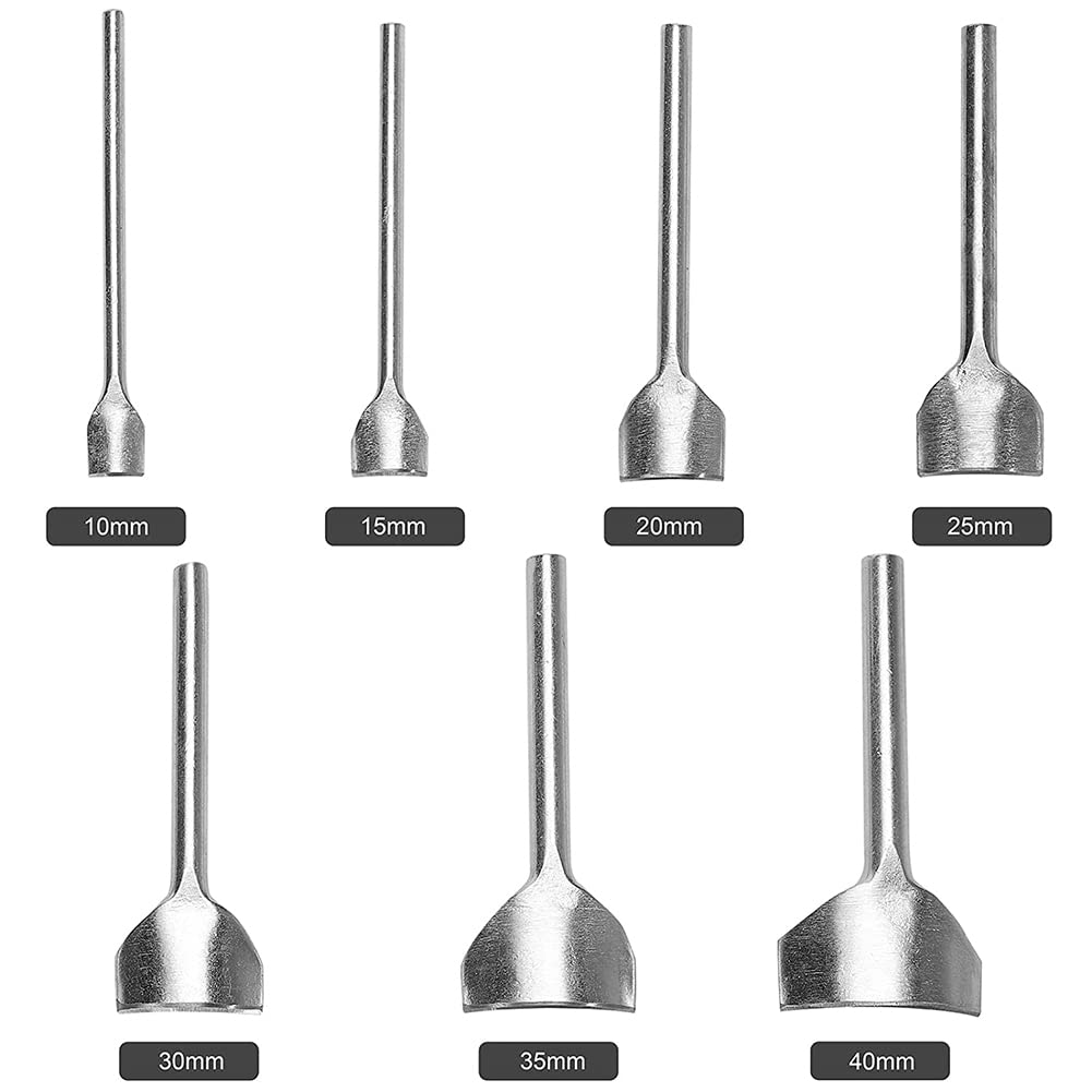 7 StüCk BogenföRmiger Lederhandwerk Stanzen 1/4 Runder Leder Cutter Stanzen für Basteln Gurt GüRtel, Brieftasche und Tasche, 10-40 Mm