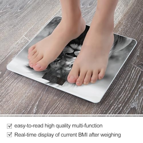 Báscula de baño digital blanco y negro con vidrio templado miniatura 5