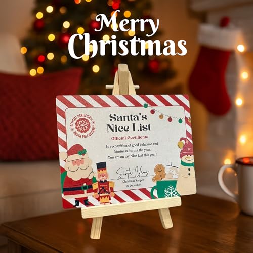 tinydabba Wooden Christmas Sign Plaque with Easel Stand by tinydabba - 2