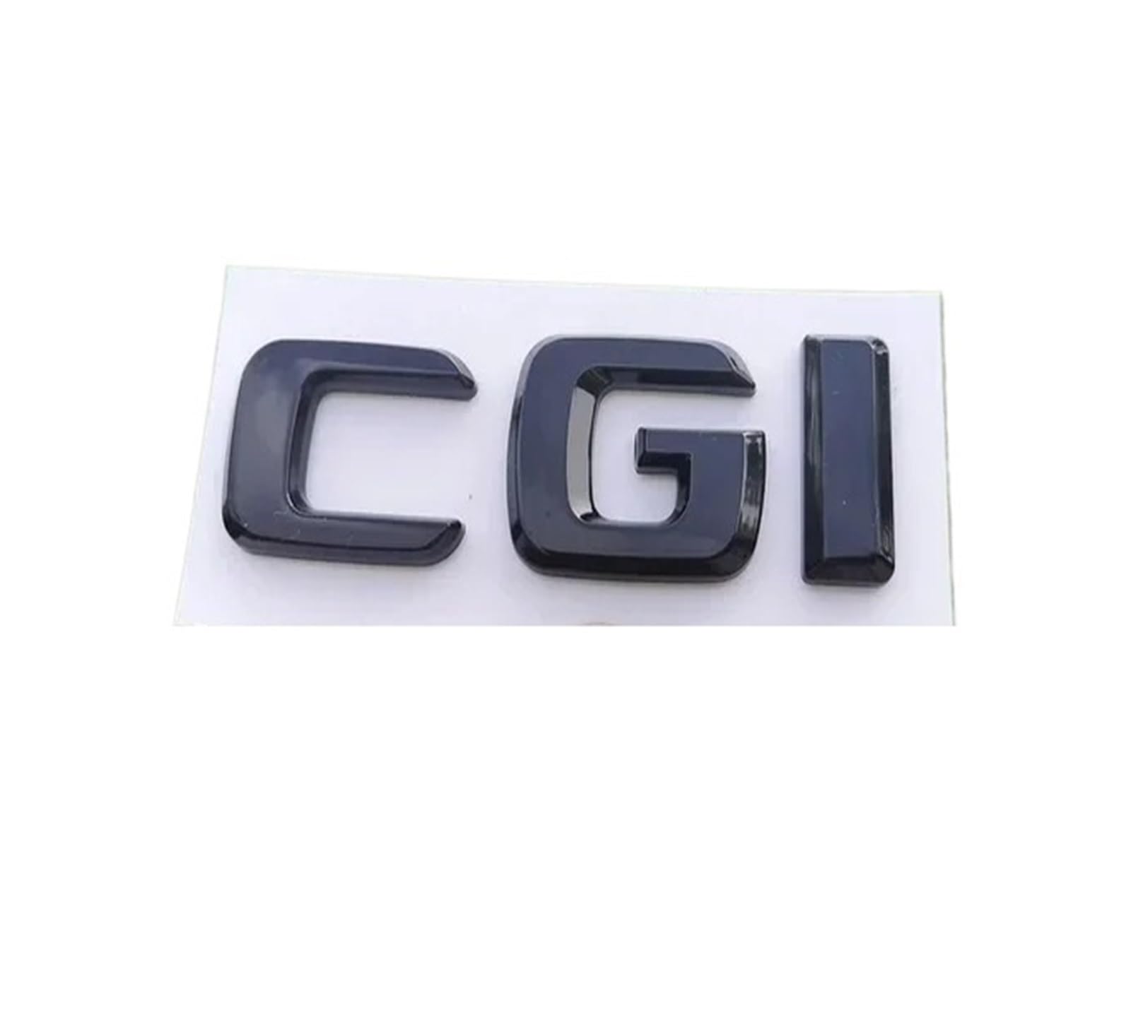 OVARIA ABS Black Chrome 3d Letters For Car Trunk Badge Fit For Mercedes Benz C200 C320 C220 W204 W205 W206 Letters Emblem Sticker Accessories(CGI Glossy Black)