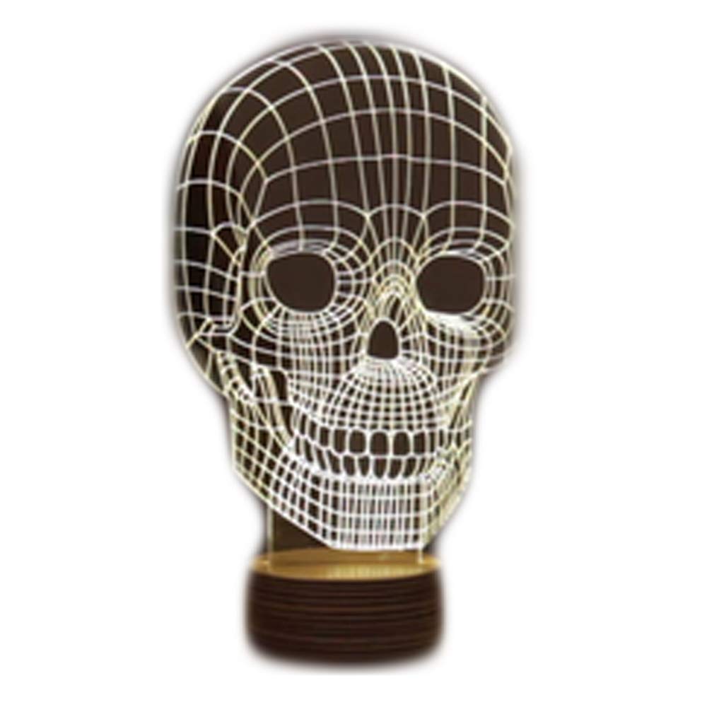 BULBING SKULL LAMP スカルランプ SKULL BULBING Optical Illusion 2D To 3D Table Lamp, Eco