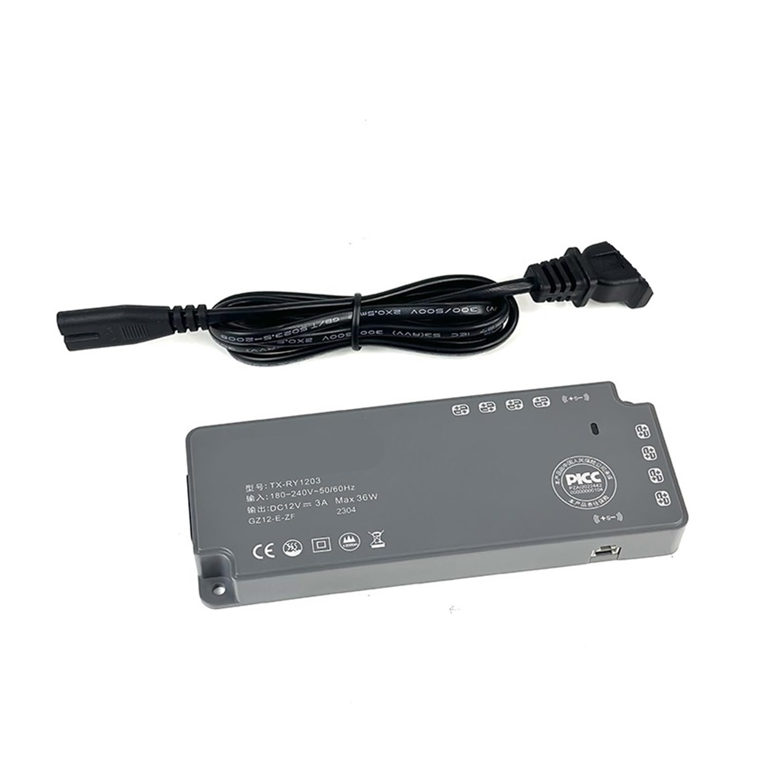 PWANUIGTE Led Ultra-Thin Wardrobe Dedicated Power Supply 12V Interface Induction Switch line Light with Transformer(36W/12V)