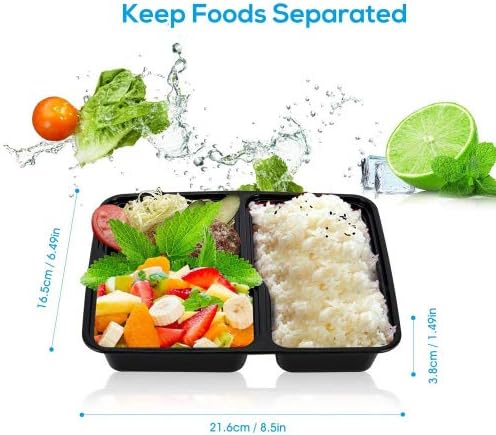 Meal Prep Containers, 10 Pack Premium Quality Meal Prep Plastic Microwavable Food Containers for adults (BPA free Food Grade/Freezer/Dishwasher Safe) (advanced)