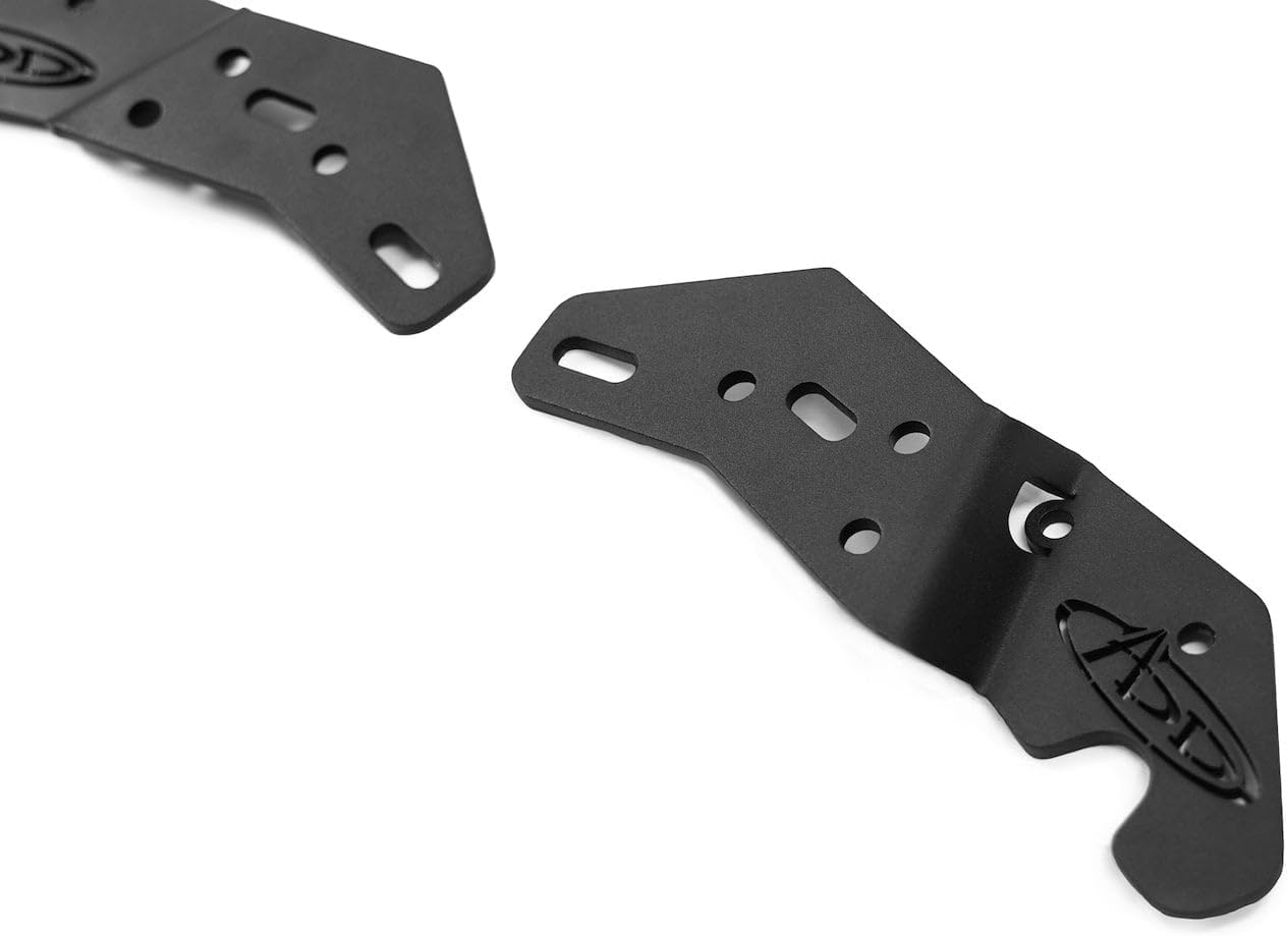 Dual Ditch Light Brackets for The 2021-2023 Ford Bronco & Bronco Raptor | Mounts (2) up to 4" LED Round Lights on Each Side or a Single 6" Round LED Light | Made in The USA | Addictive Desert Designs