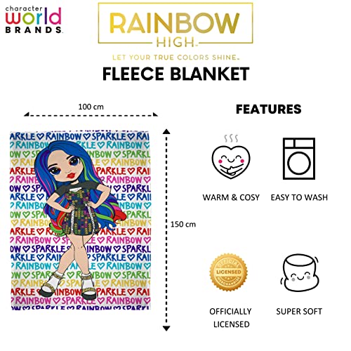 Rainbow High Official Fleece Blanket, Multicoloured - Image 3