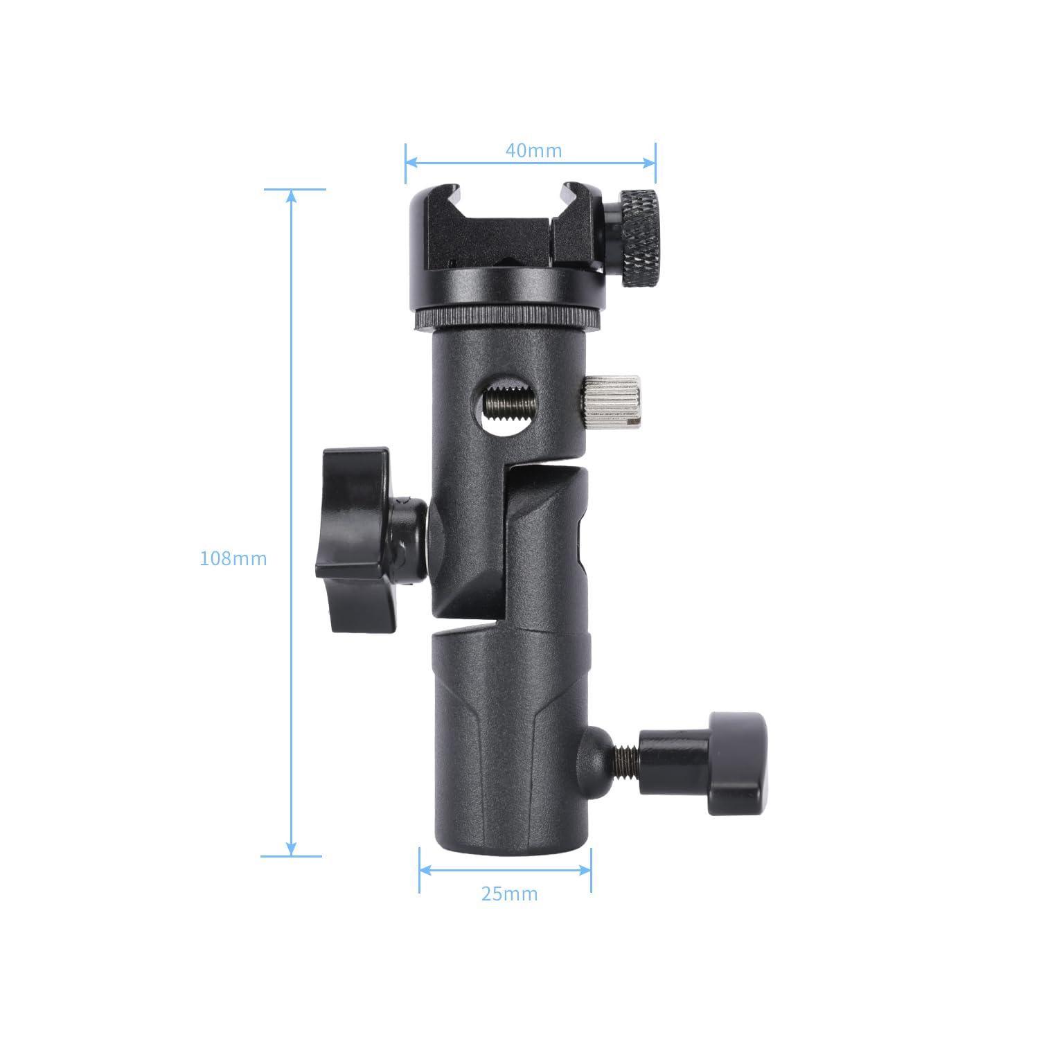 NICEYRIG Stojak na oświetlenie fotograficzne z zaciskiem NATO, statyw oświetleniowy 1/10.2 cm, regulowany statyw do aparatu, 180°, stojak oświetleniowy do aparatu/telefonu/kamery internetowej/światła