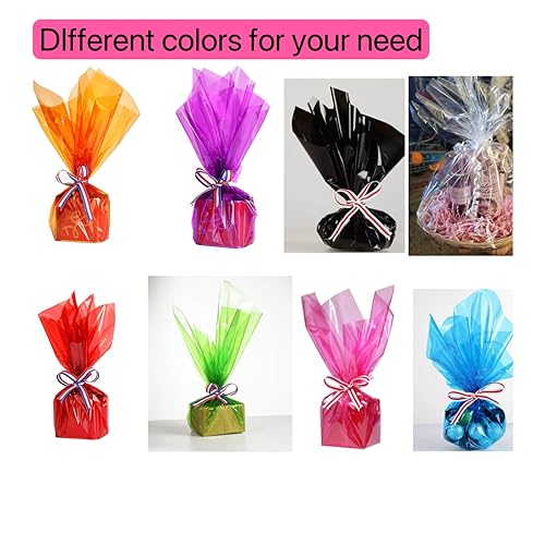 Shareluck 8 Colors - Halloween Colored Cellophane Wrap For Gift Baskets & Diy Craft thumb #3